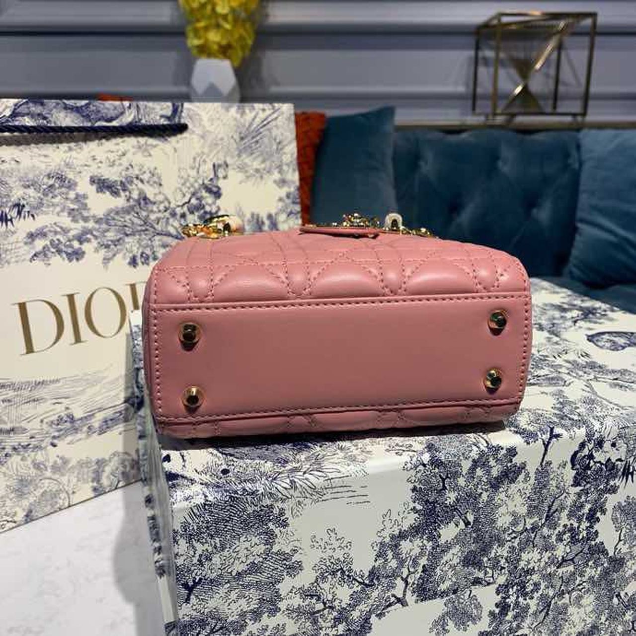 Top Quality Mini Lady Bag Blush Cannage Sorbet Pink For Women 6.5in/18cm CD