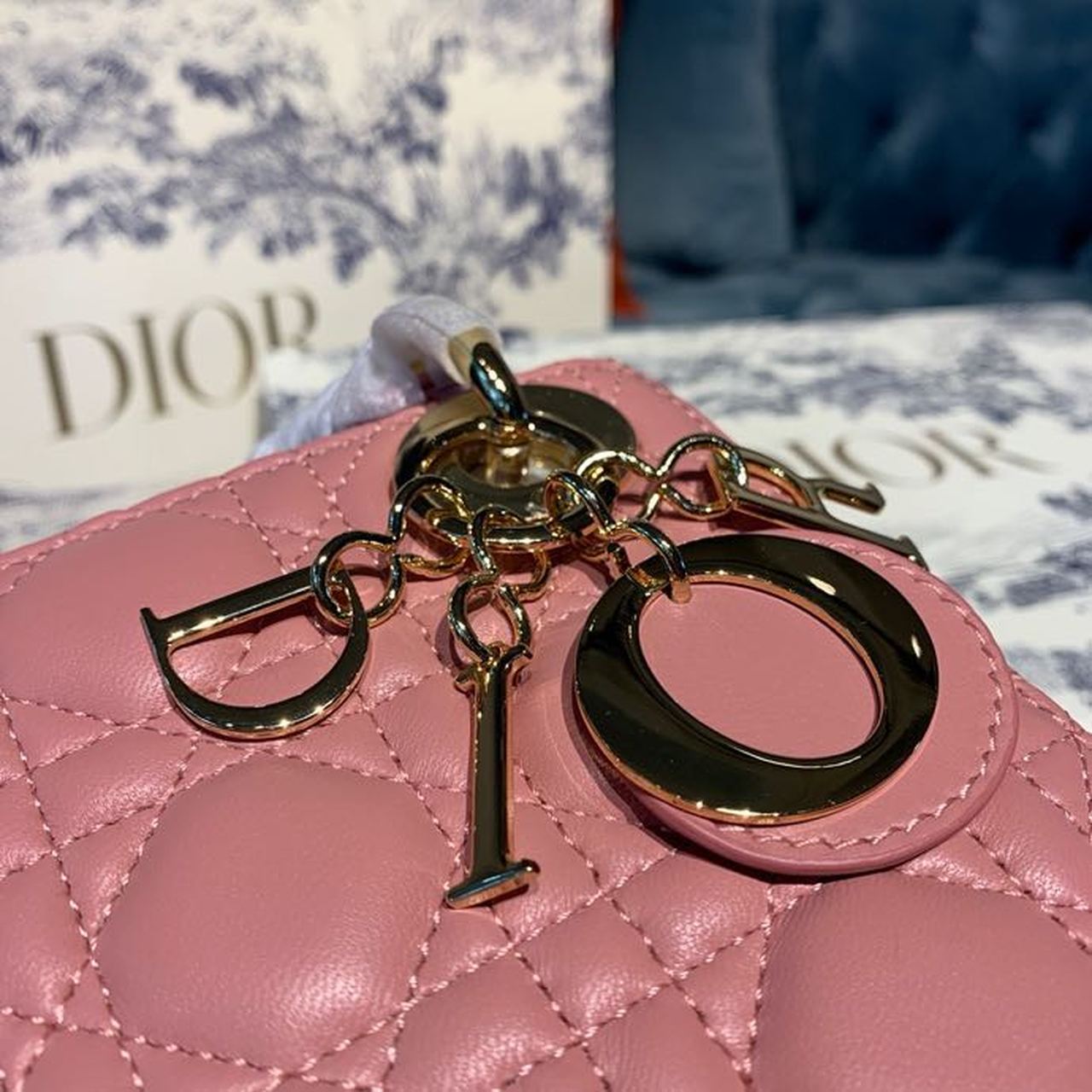 Top Quality Mini Lady Bag Blush Cannage Sorbet Pink For Women 6.5in/18cm CD