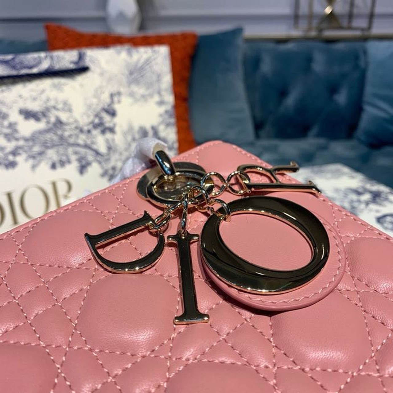 Top Quality Small Lady Bag Blush Cannage Sorbet Pink For Women 8in/20cm CD