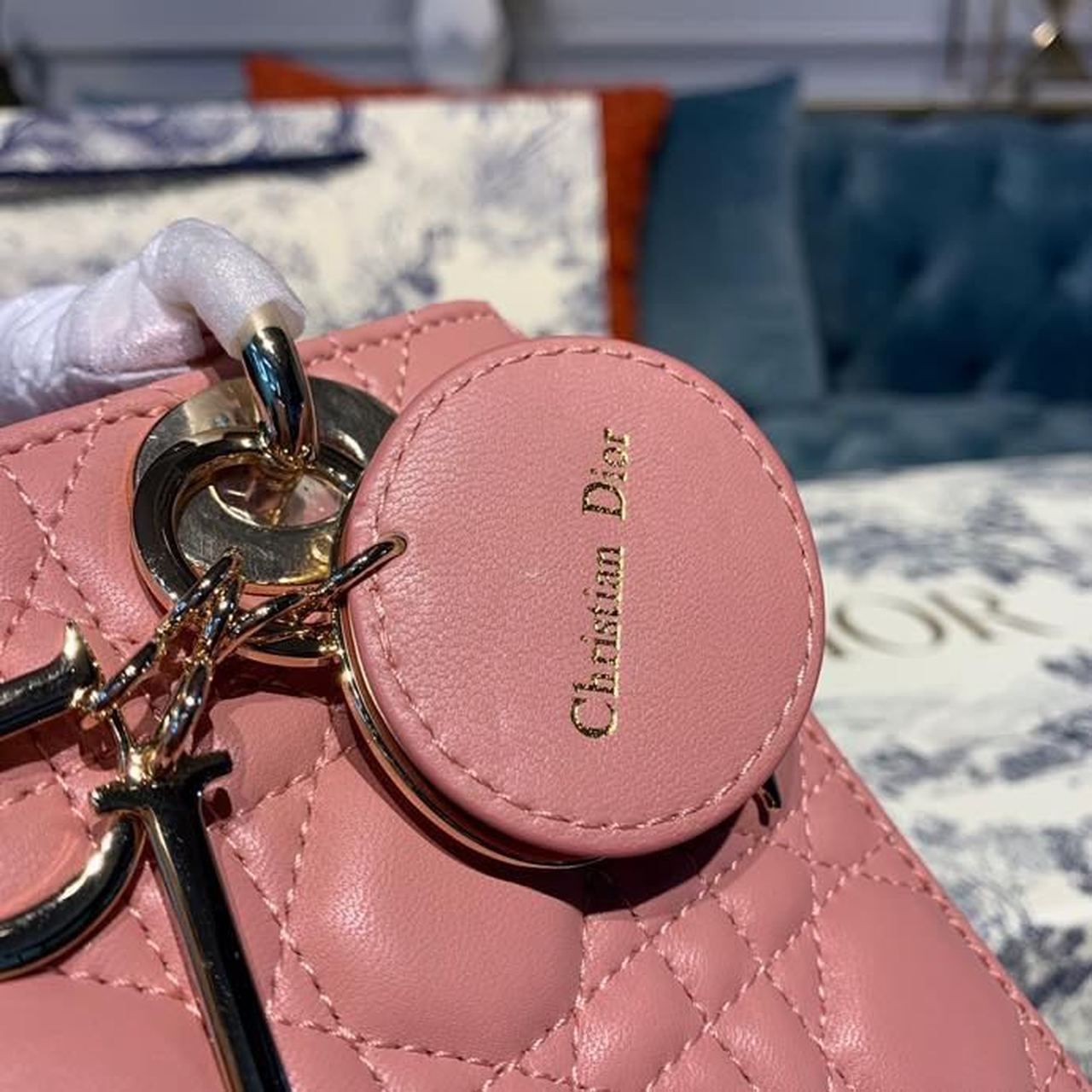 Top Quality Small Lady Bag Blush Cannage Sorbet Pink For Women 8in/20cm CD