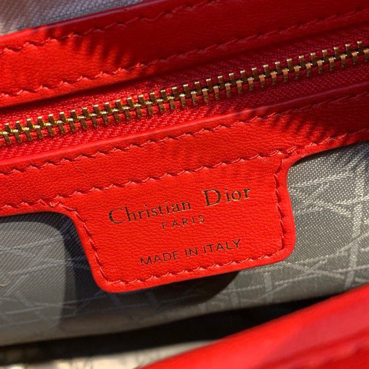 Top Quality Large Lady Bag Gold Toned Hardware Cherry Red Cannage For Women CD 12.5in/32cm M0566ONGE_M52R