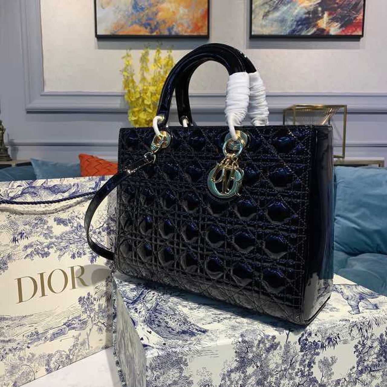 Top Quality Large Lady Bag Black For Women 12.5in/32cm CD M0566ONGE_M900