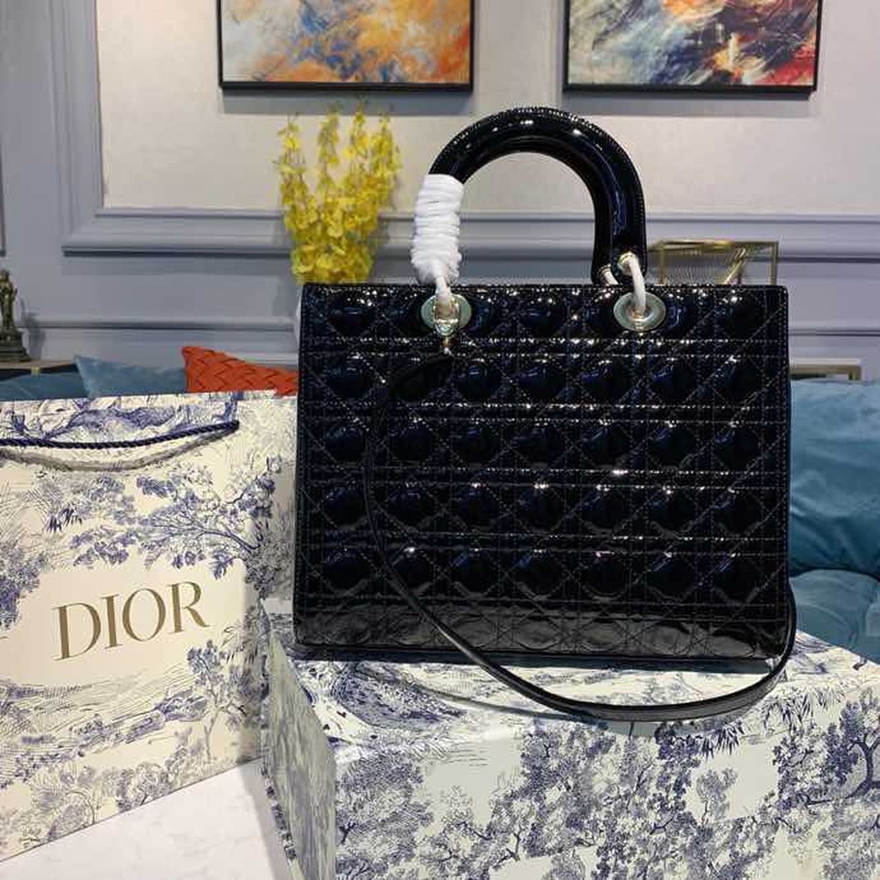 Top Quality Large Lady Bag Black For Women 12.5in/32cm CD M0566ONGE_M900