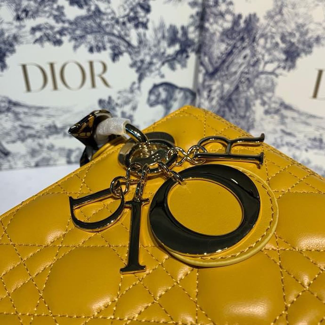 Top Quality MeTop Qualityum Lady Bag SiTop Qualityer Hardware Yellow For Women 9.5in/24cm CD