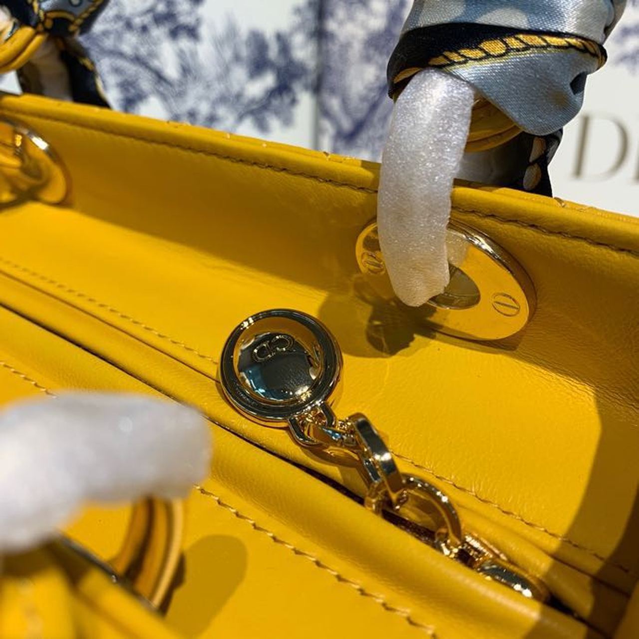 Top Quality MeTop Qualityum Lady Bag SiTop Qualityer Hardware Yellow For Women 9.5in/24cm CD