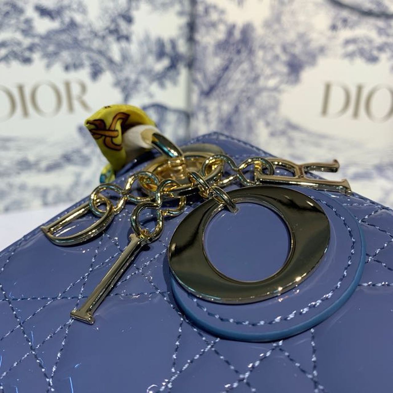 Top Quality Mini Lady Bag with Chain Silver Hardware Spring/Summer Collection, Deep Blue, For Women Womens Handbags, 18cm CD
