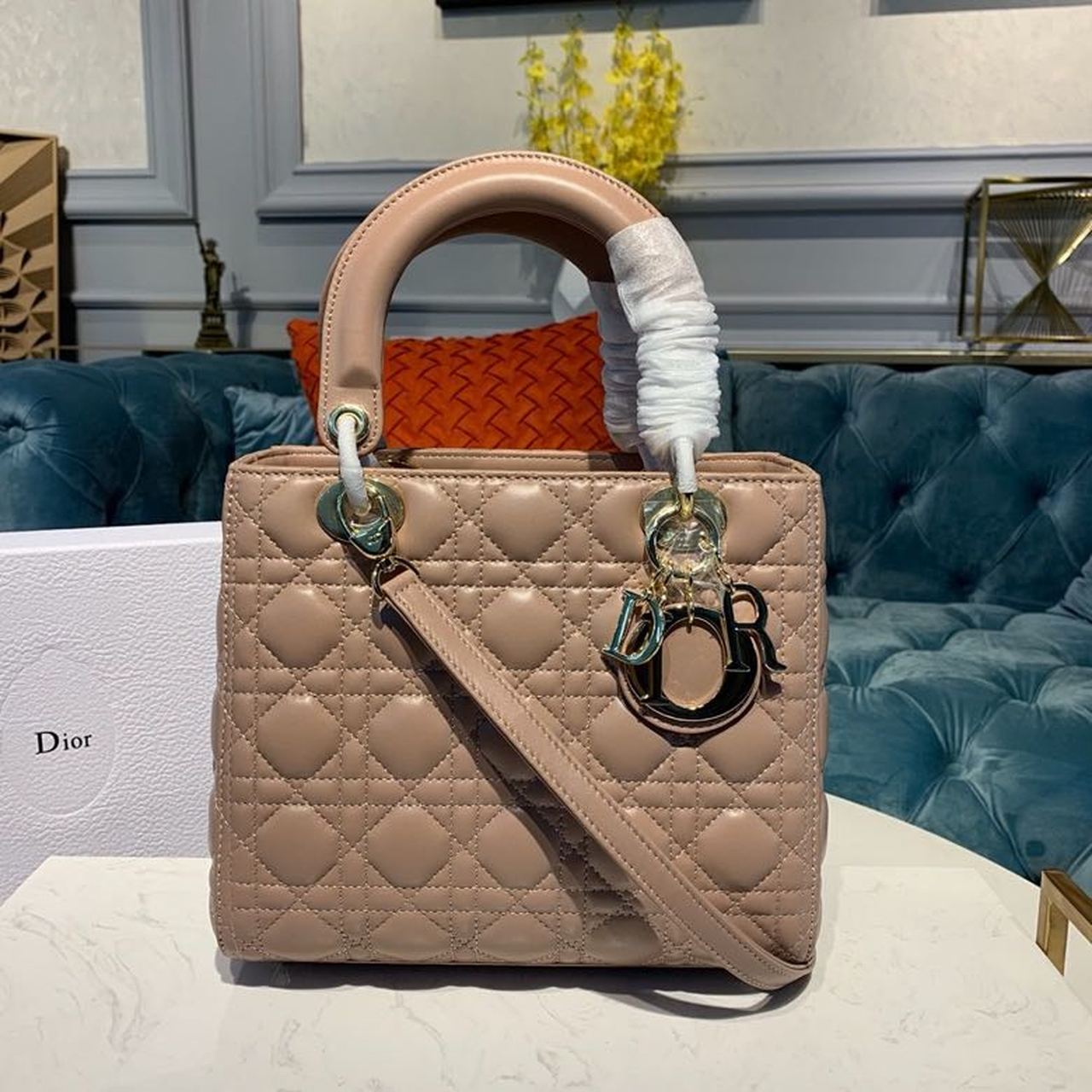 Top Quality MeTop Qualityum Lady Bag Rose Des Vents For Women 9.5in/24cm CD
