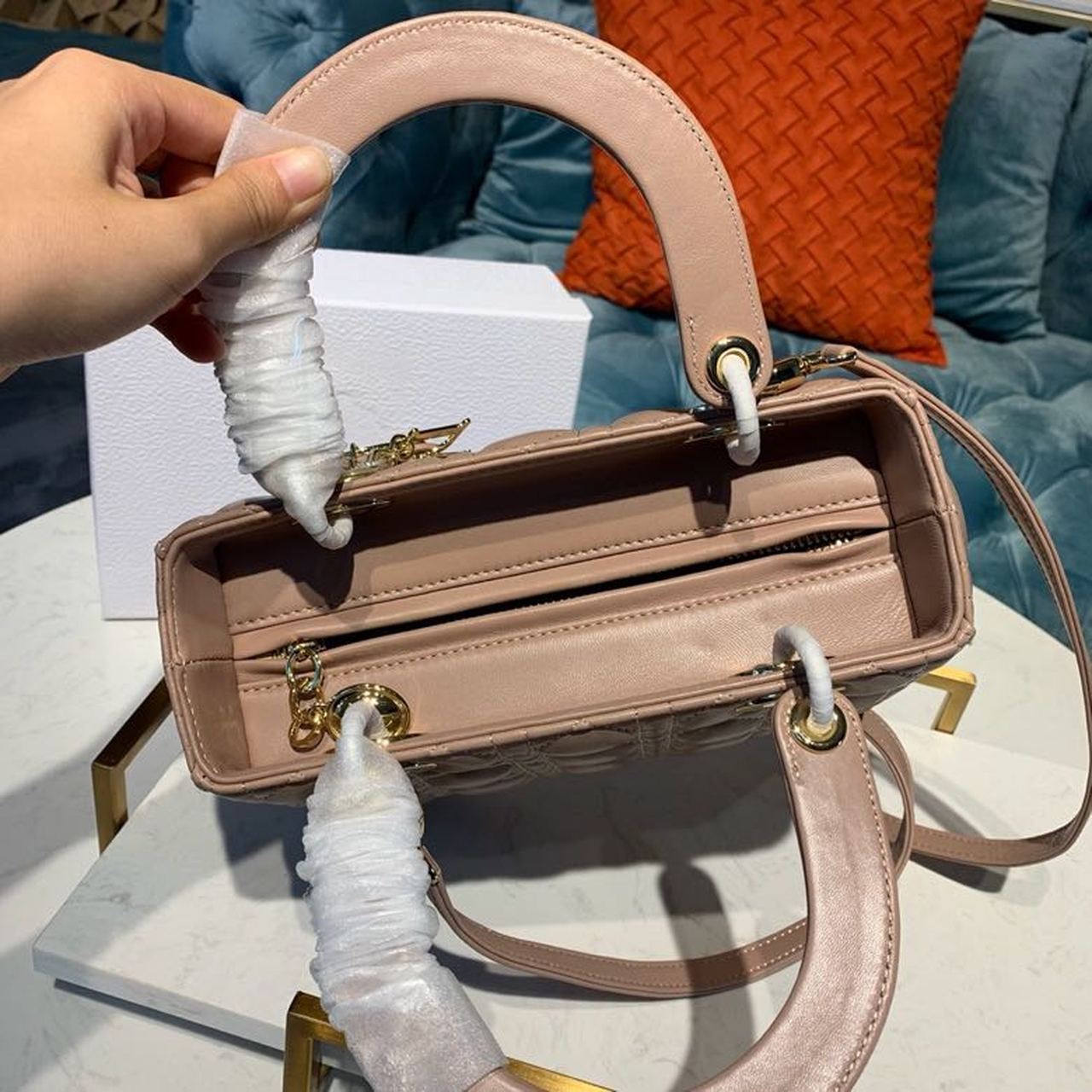 Top Quality MeTop Qualityum Lady Bag Rose Des Vents For Women 9.5in/24cm CD