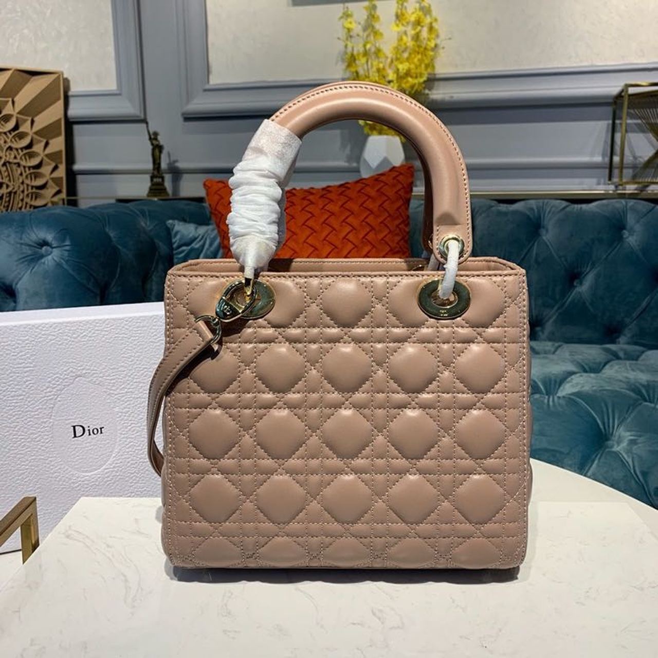 Top Quality MeTop Qualityum Lady Bag Rose Des Vents For Women 9.5in/24cm CD