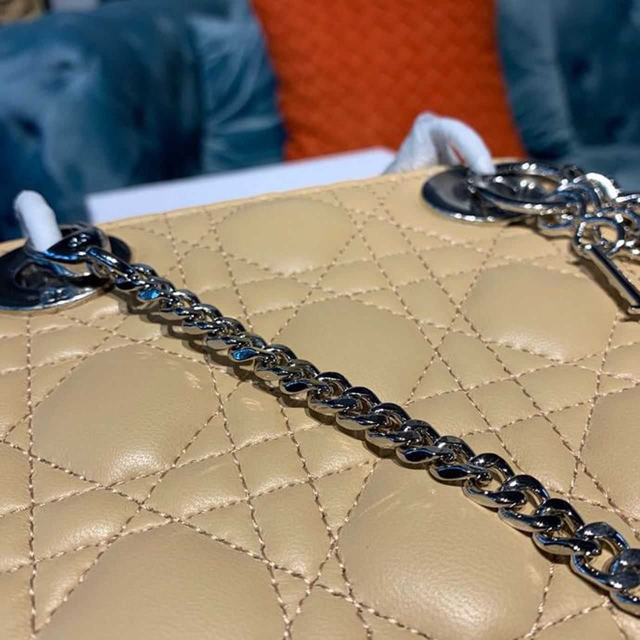 Top Quality Mini Lady Bag with Chain SiTop Qualityer Hardware Spring/Summer Collection, Beige, For Women Women’s Handbags, 18cm CD