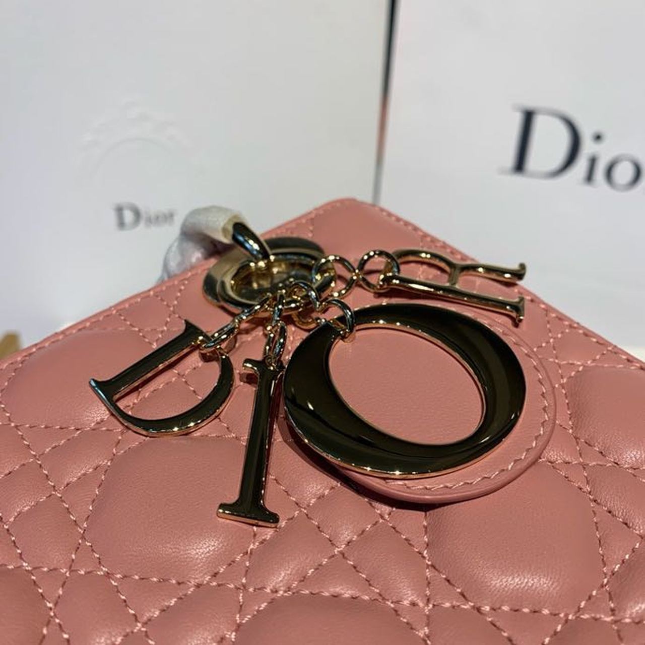 Top Quality Small Lady Bag Gold Toned Hardware Sorbet Pink For Women 8in/20cm CD
