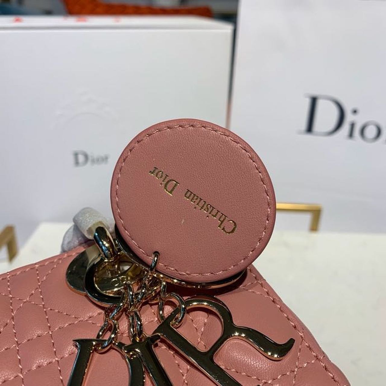 Top Quality Small Lady Bag Gold Toned Hardware Sorbet Pink For Women 8in/20cm CD
