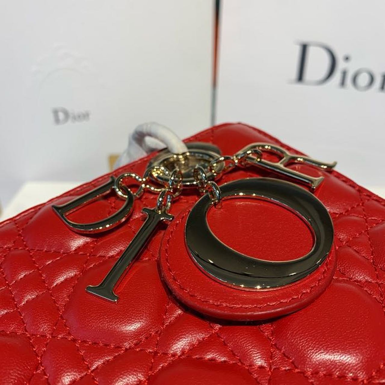 Top Quality Small Lady Bag Red Patent Gold Toned Hardware For Women 8in/20cm CD