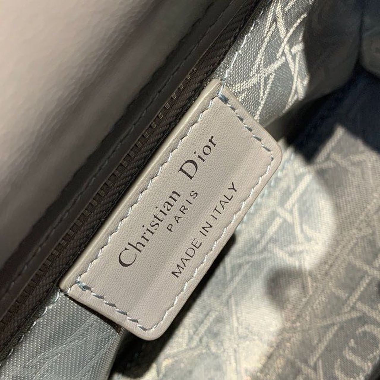 Top Quality Mini Lady Bag with Chain and Embellished Bag Strap Silver Hardware Spring/Summer Collection, Grey, For Women Womens Handbags, 18cm CD