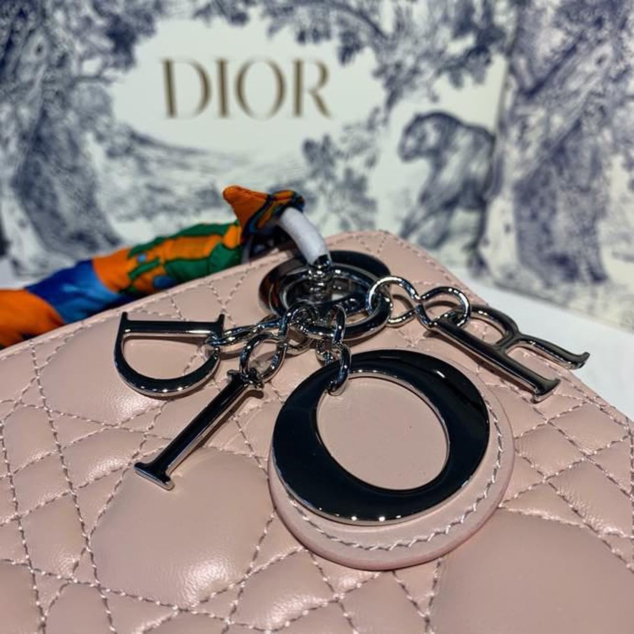 Top Quality Mini Lady Bag with Chain and Embellished Bag Strap Silver Hardware Spring/Summer Collection, Pink, For Women Womens Handbags, 18cm CD