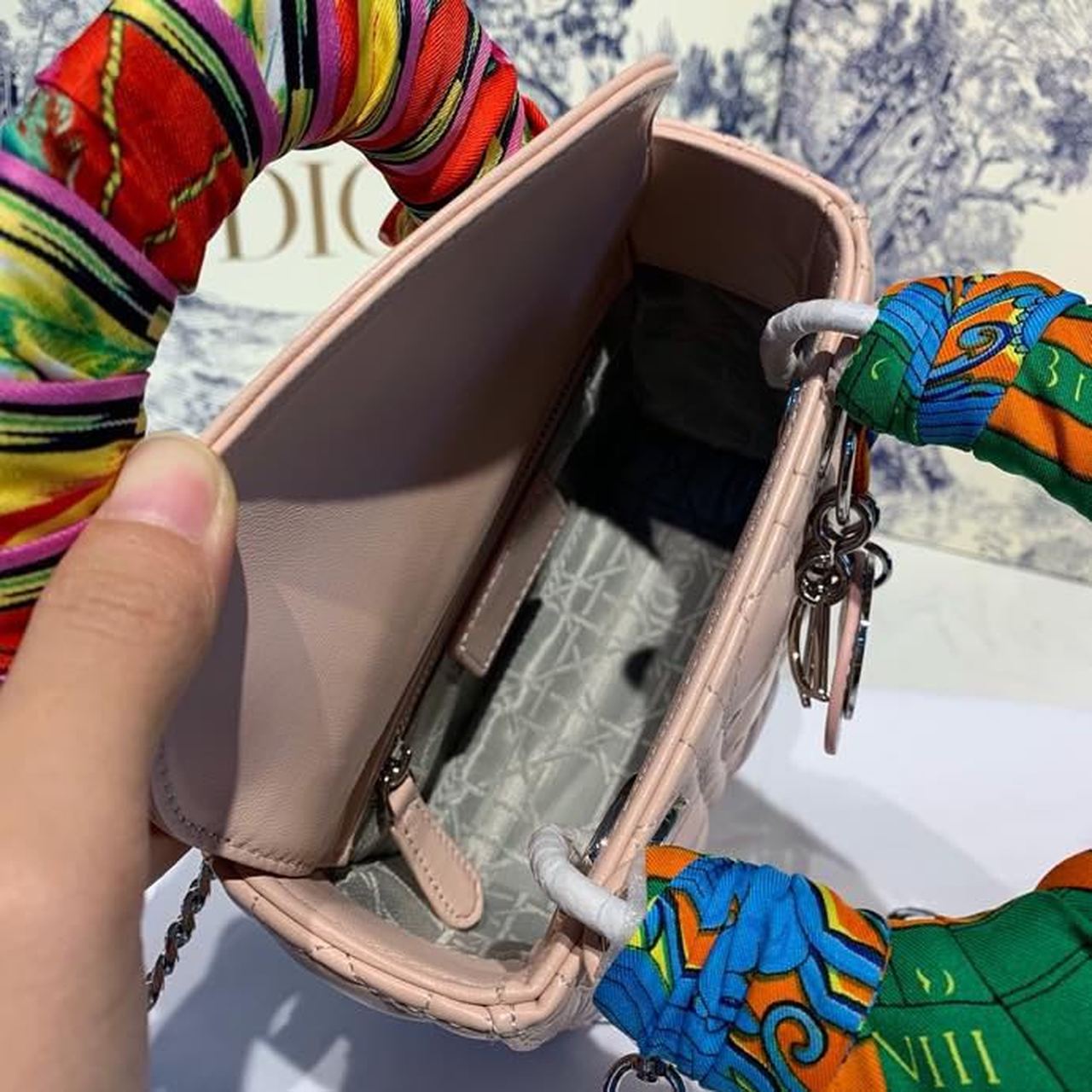 Top Quality Mini Lady Bag with Chain and Embellished Bag Strap SiTop Qualityer Hardware Spring/Summer Collection, Pink, For Women Women’s Handbags, 18cm CD