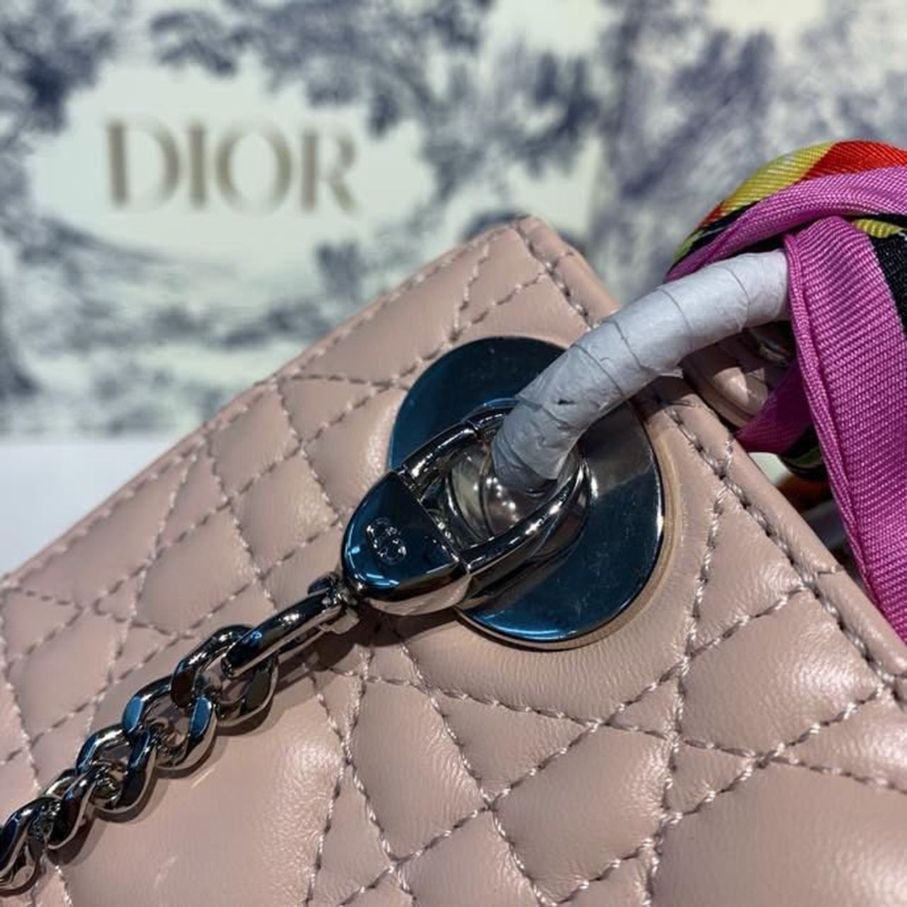 Top Quality Mini Lady Bag with Chain and Embellished Bag Strap SiTop Qualityer Hardware Spring/Summer Collection, Pink, For Women Women’s Handbags, 18cm CD