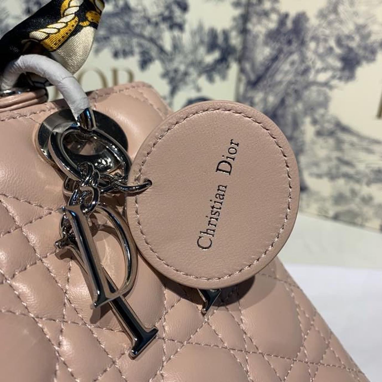 Top Quality MeTop Qualityum Lady Bag SiTop Qualityer Hardware with Embellished Bag Strap Pink For Women 9.5in/24cm CD