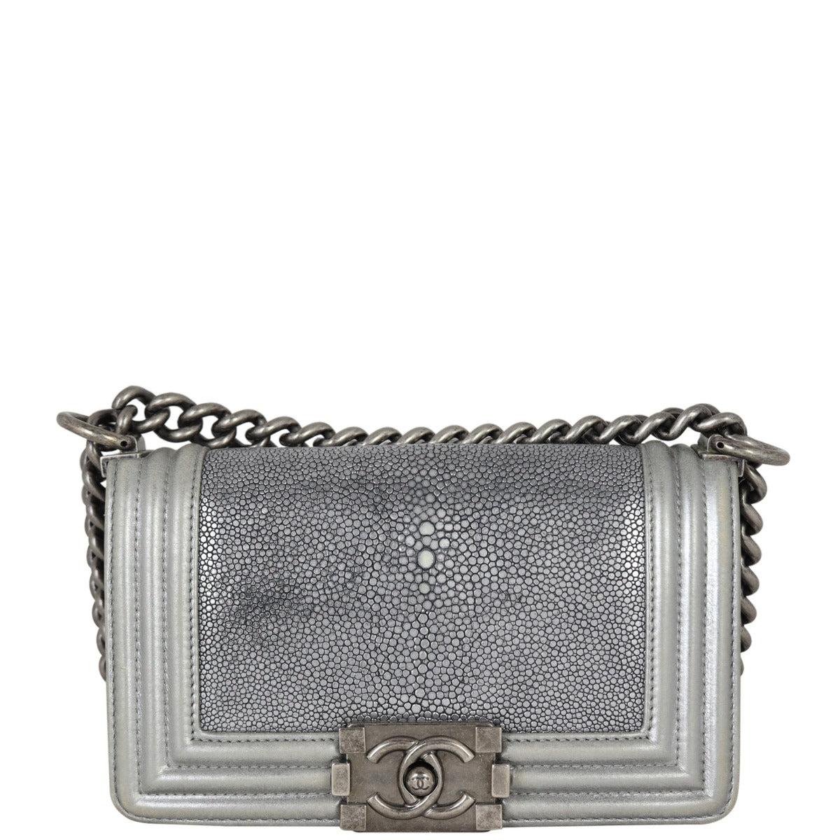 Chanel Boy Small Galuchat | Silver
