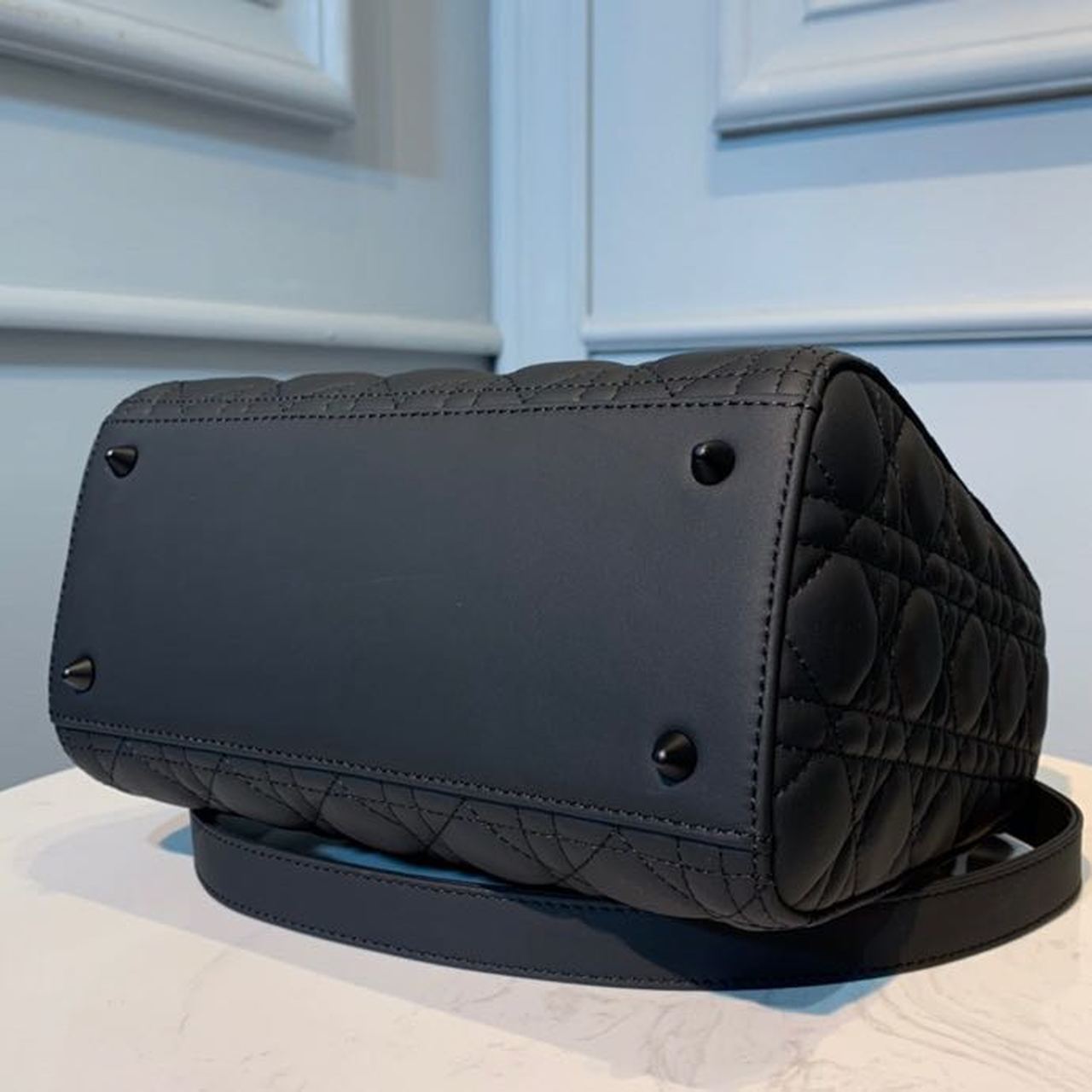 Top Quality MeTop Qualityum Lady Bag Matte Hardware Black Ultramatte For Women 9.5in/24cm CD M0565SLOI_M989