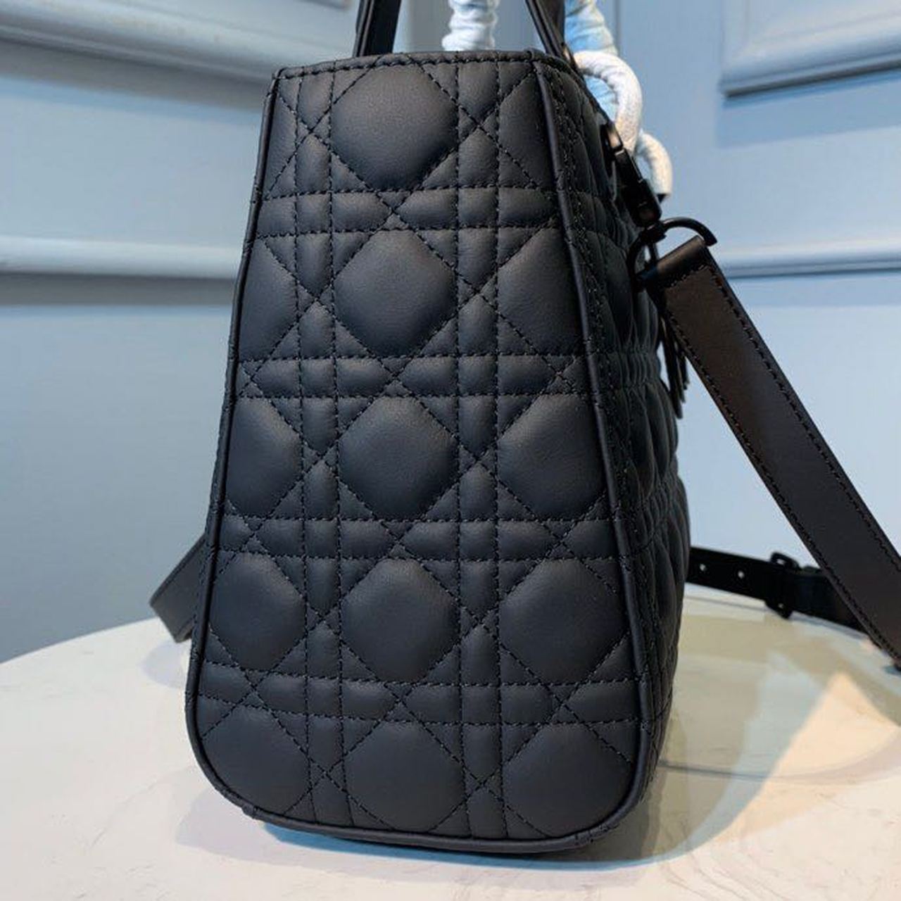 Top Quality MeTop Qualityum Lady Bag Matte Hardware Black Ultramatte For Women 9.5in/24cm CD M0565SLOI_M989