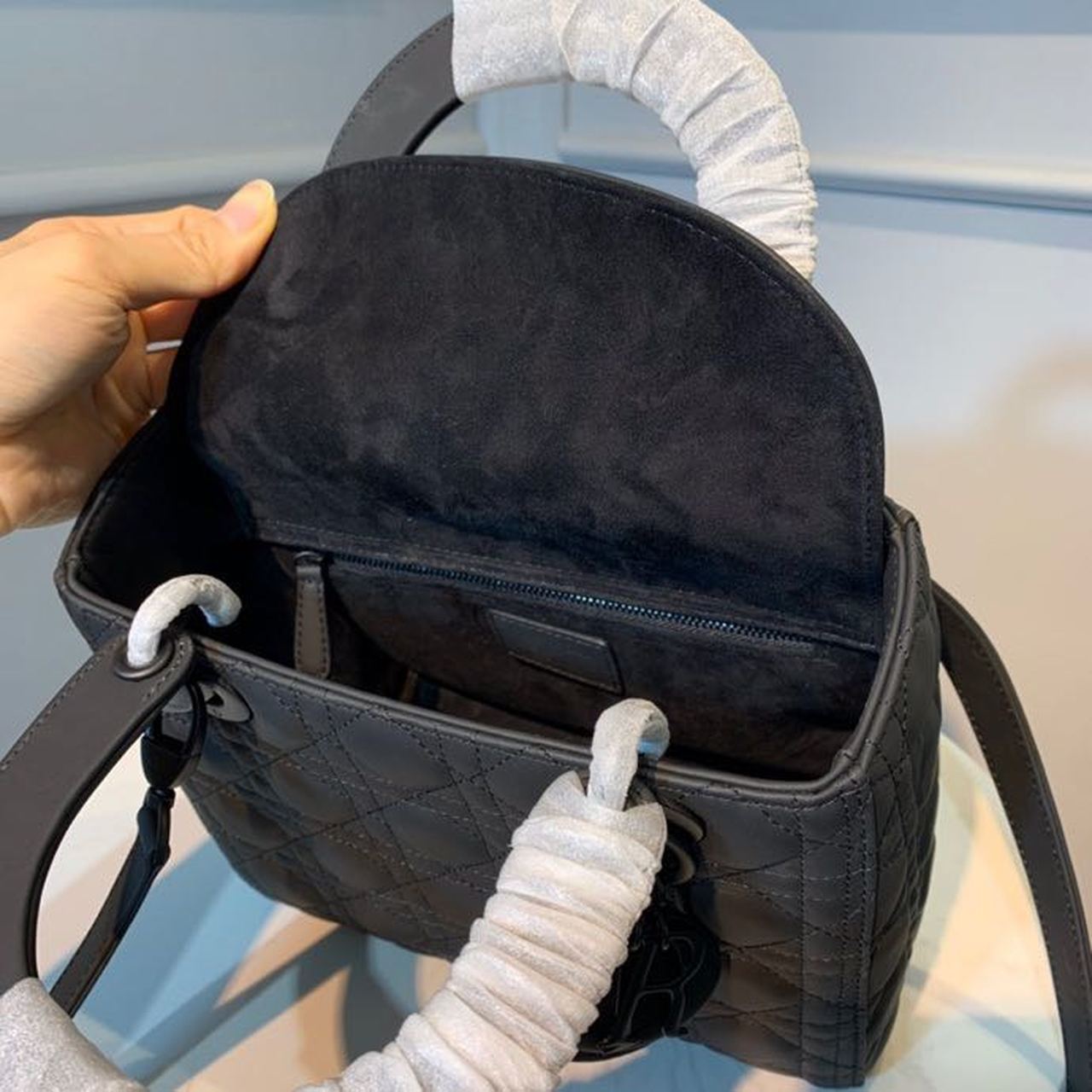 Top Quality MeTop Qualityum Lady Bag Matte Hardware Black Ultramatte For Women 9.5in/24cm CD M0565SLOI_M989