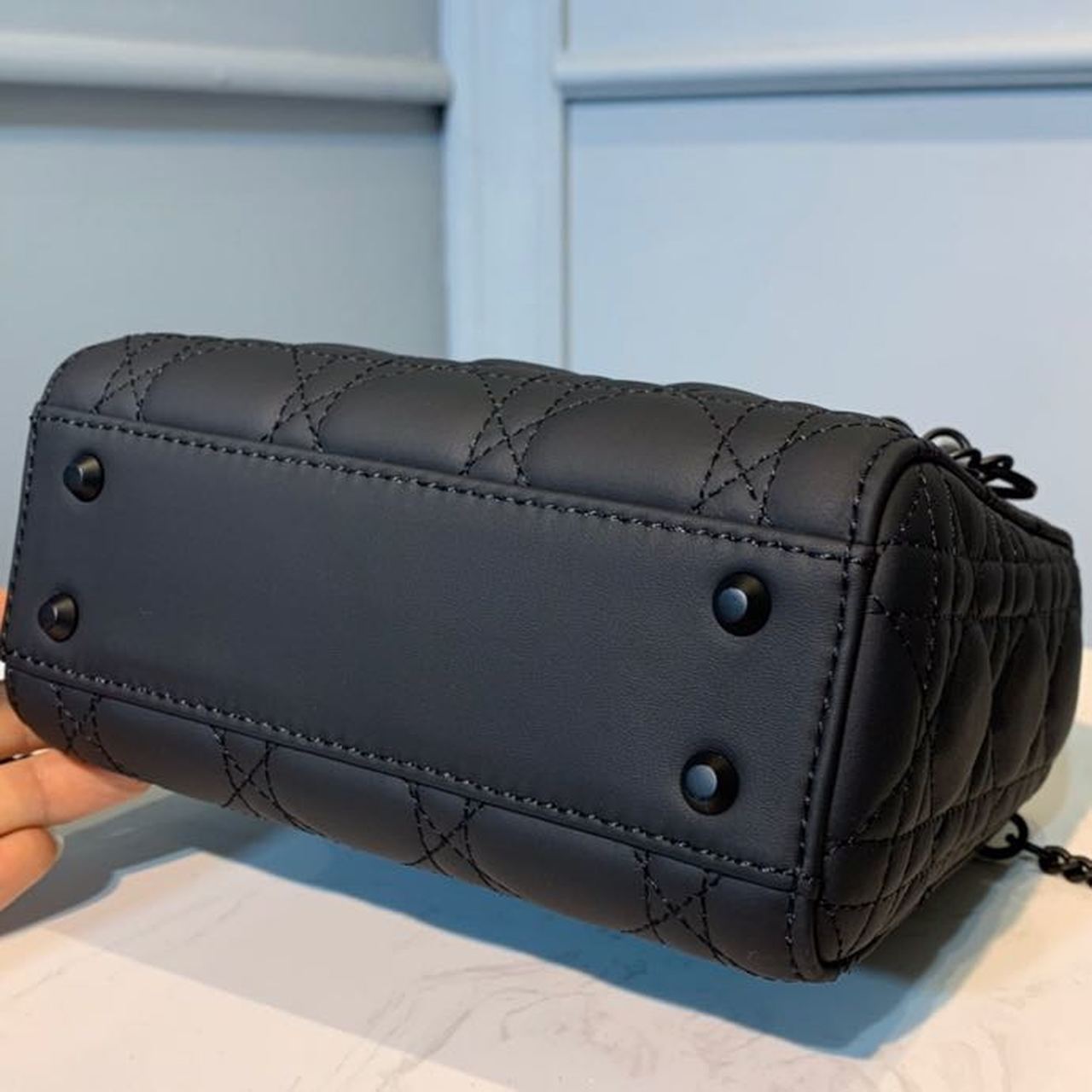 Top Quality Mini Lady Bag with Chain Matte Hardware Spring/Summer Collection, Black, For Women Womens Handbags, 18cm CD M0505SLOI_M989
