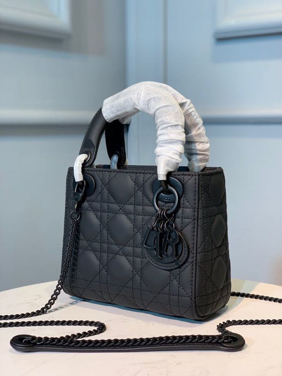 Top Quality Mini Lady Bag Black For Women 6.5in/17cm CD M0505SLOI_M989