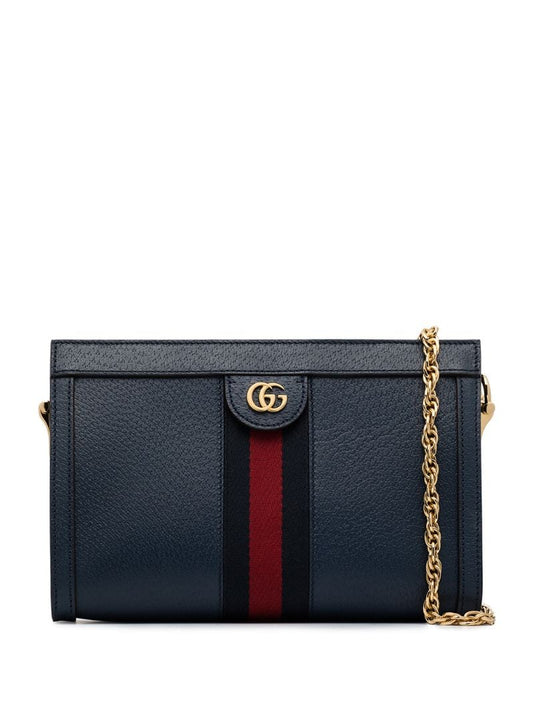 Gucci - small Ophidia shoulder bag - women - Leather - One Size - Blue