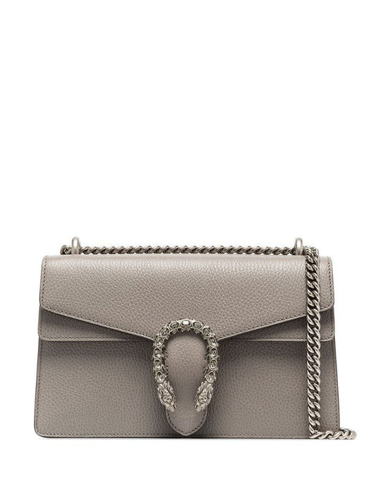 Gucci - Dionysus textured-leather shoulder bag - women - Leather - One Size - Grey