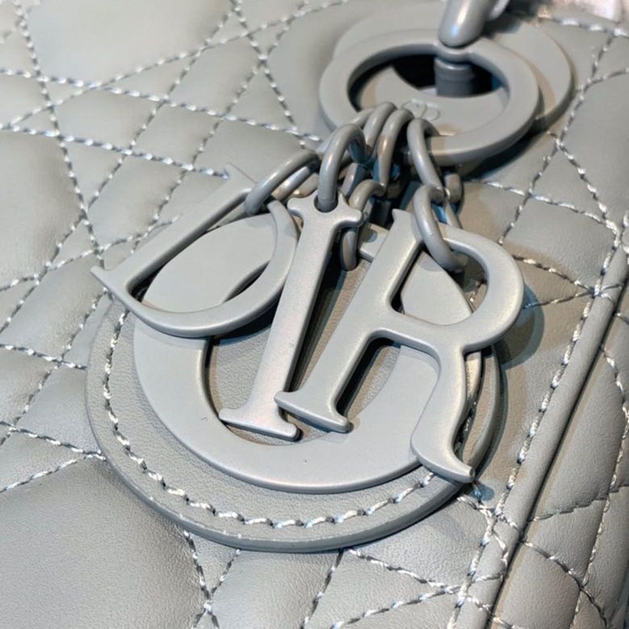 Top Quality Mini Lady Bag with Chain Matte Hardware Spring/Summer Collection, Pewter Blue, For Women Womens Handbags, 18cm CD
