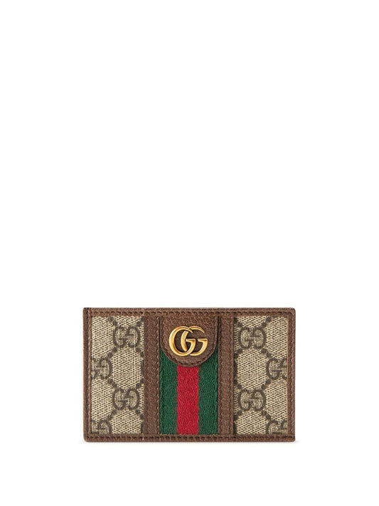 Gucci - Ophidia GG card case - men - Canvas/Leather/metal/Fabric - One Size - Brown