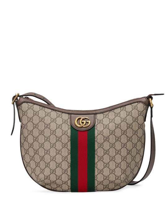 Gucci - small Ophidia GG shoulder bag - women - Leather/Canvas/metal - One Size - Brown