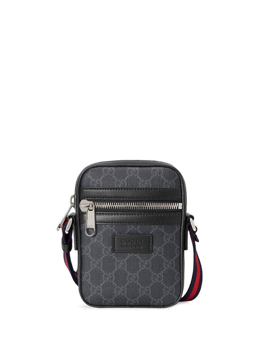 Gucci - GG Supreme messenger bag - men - Linen/Flax/Leather/Nylon/metal - One Size - Black