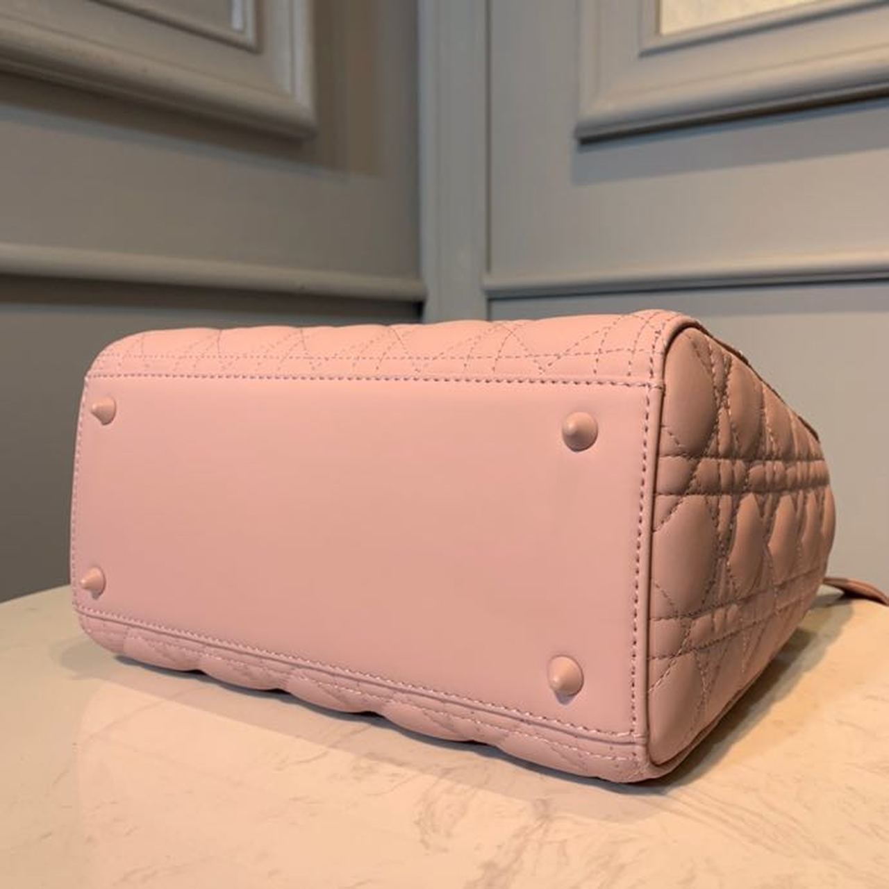 Top Quality MeTop Qualityum Lady Bag Matte Hardware Powder Pink For Women 9.5in/24cm CD