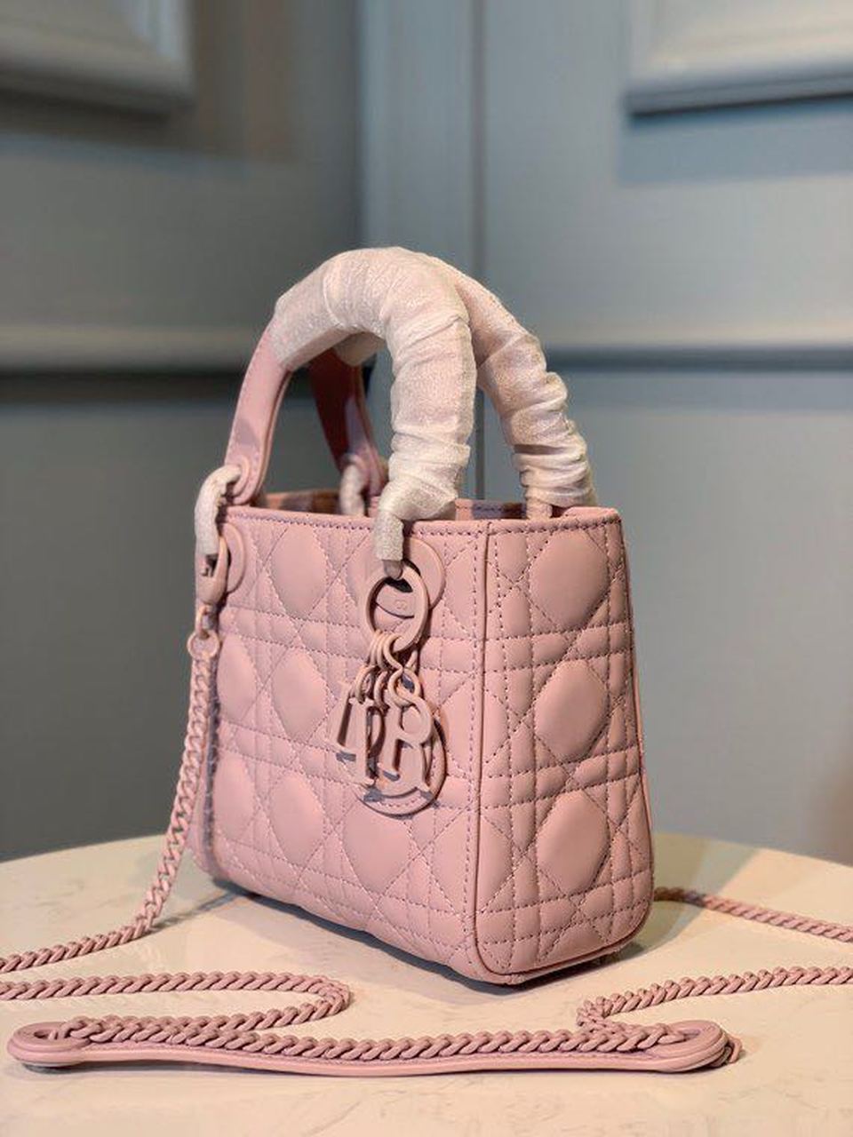Top Quality Mini Lady Bag Pink For Women 6.5in/17cm CD M0505SLOI