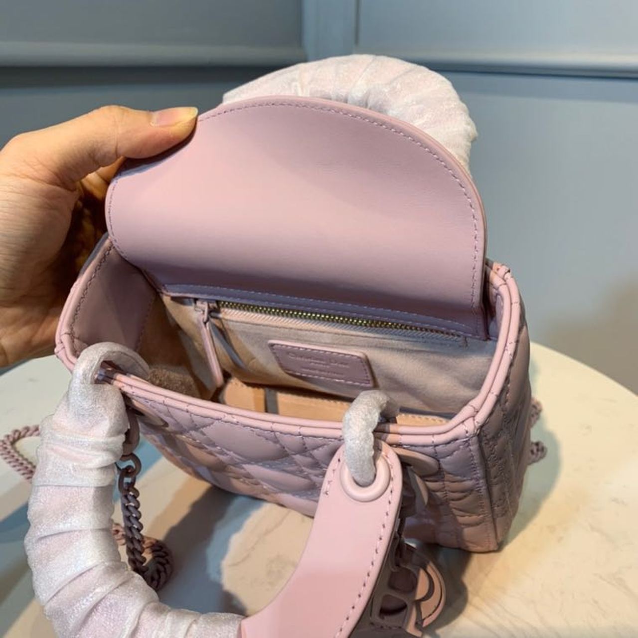 Top Quality Mini Lady Bag Pink For Women 6.5in/17cm CD M0505SLOI