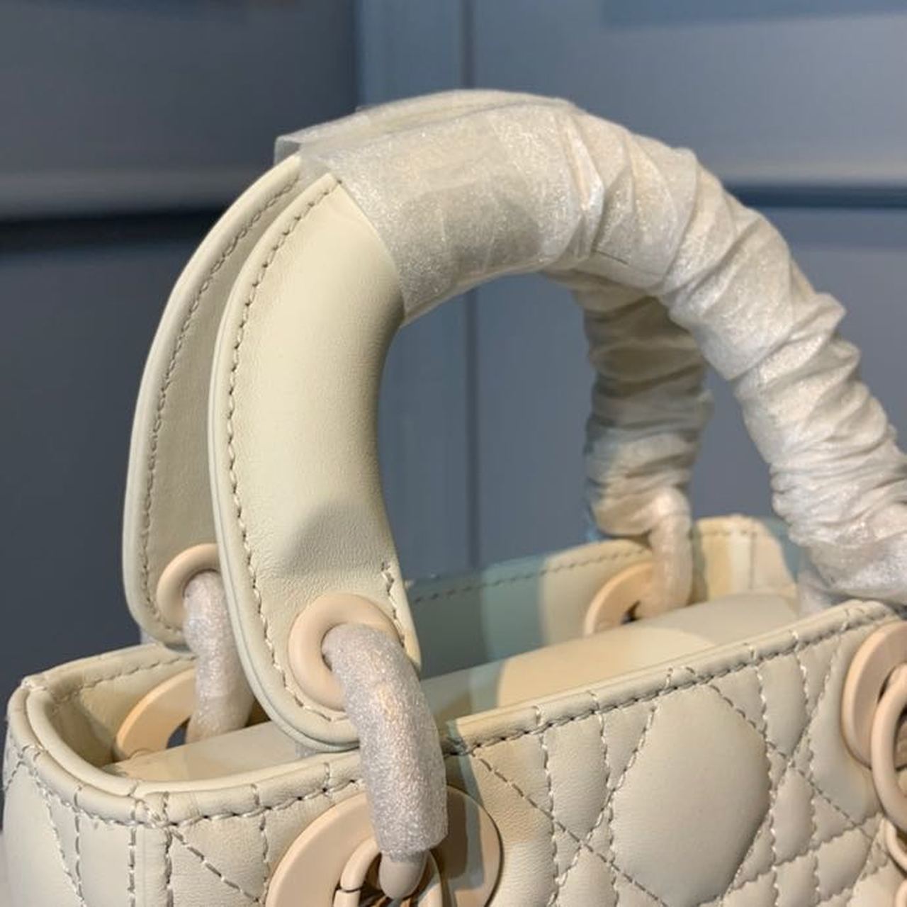 Top Quality Mini Lady Bag Ivory For Women 6.5in/17cm CD M0505SLOI