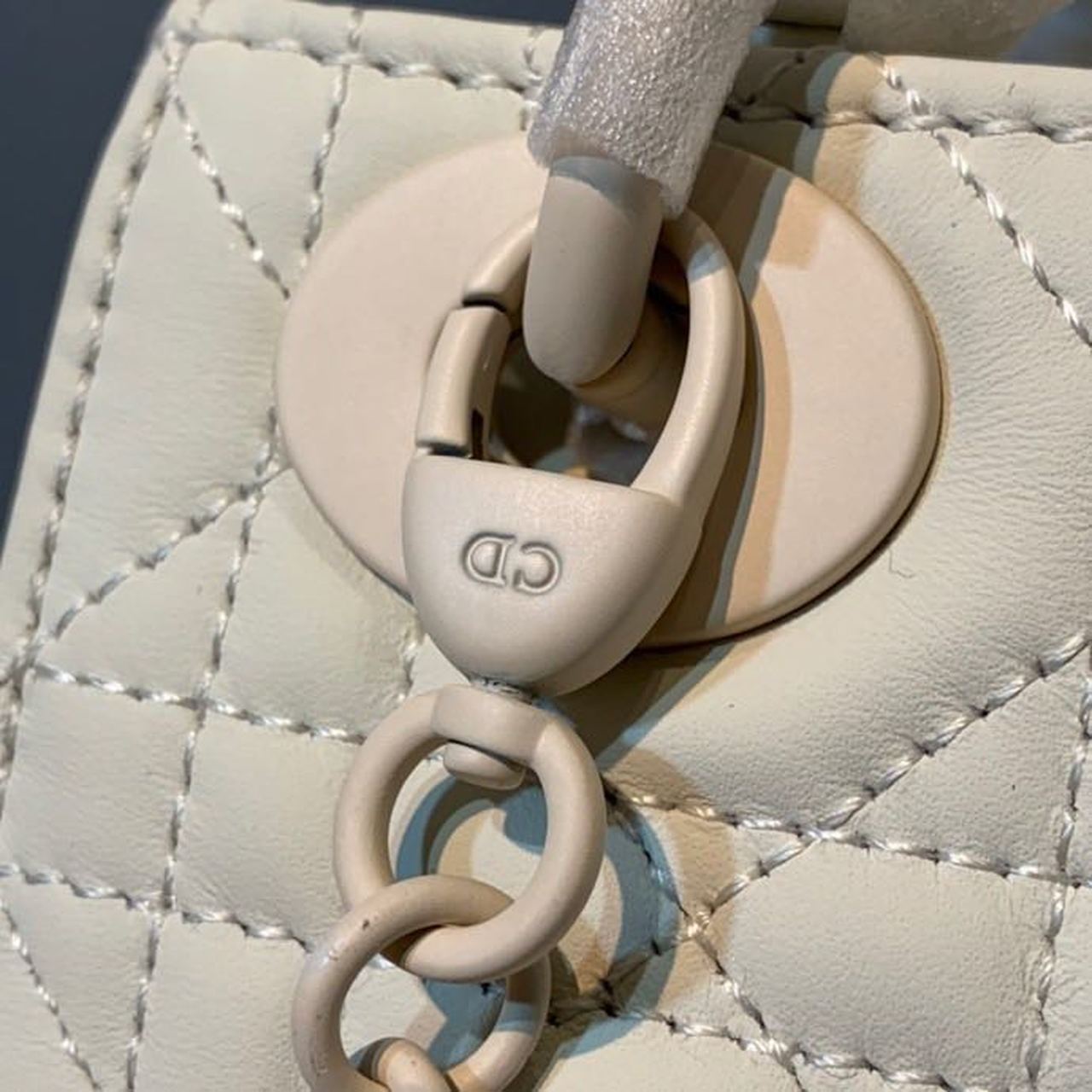 Top Quality Mini Lady Bag Ivory For Women 6.5in/17cm CD M0505SLOI