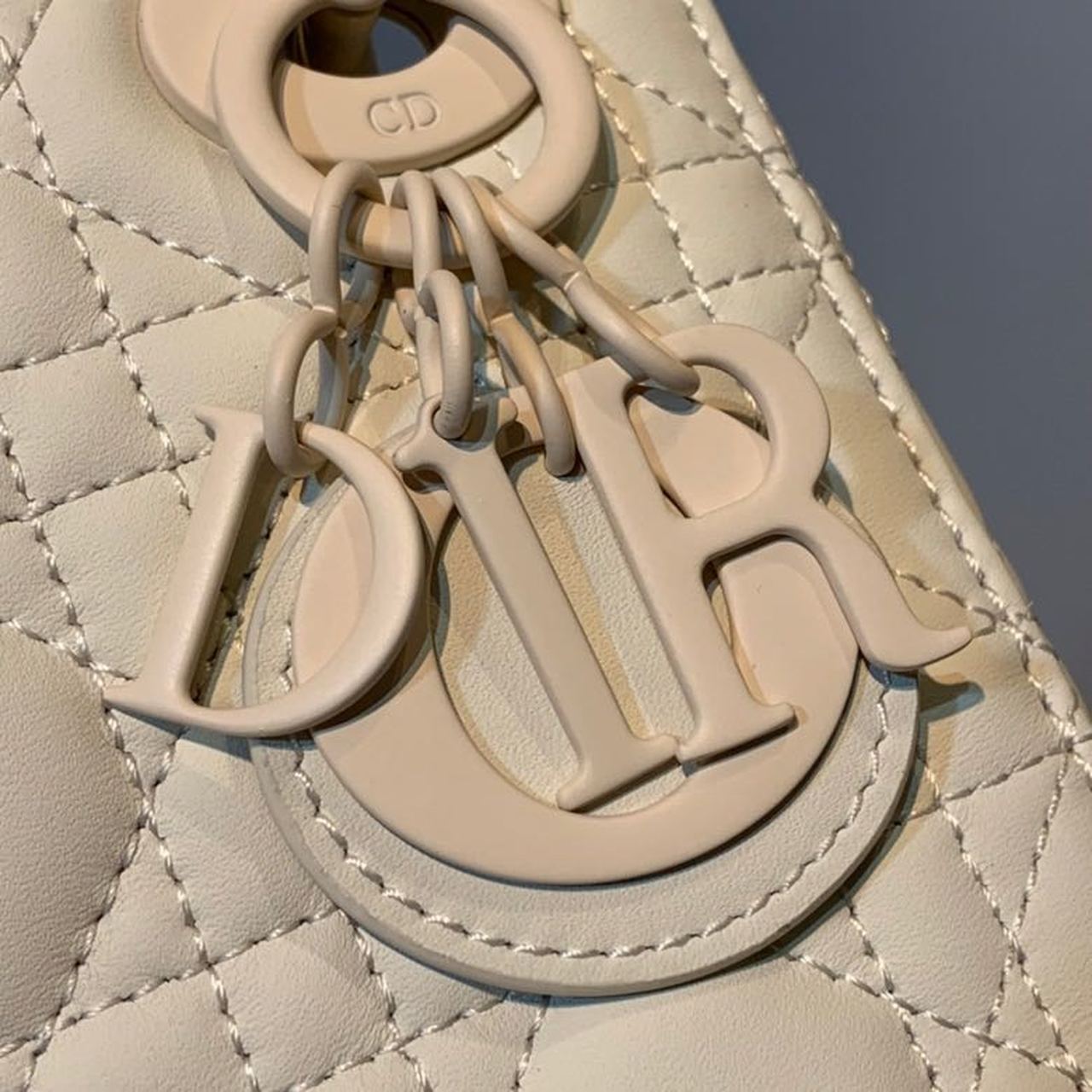 Top Quality Mini Lady Bag Ivory For Women 6.5in/17cm CD M0505SLOI