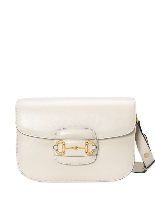 Gucci - Gucci 1955 Horsebit shoulder bag - women - Leather/Polyester/metal - One Size - White