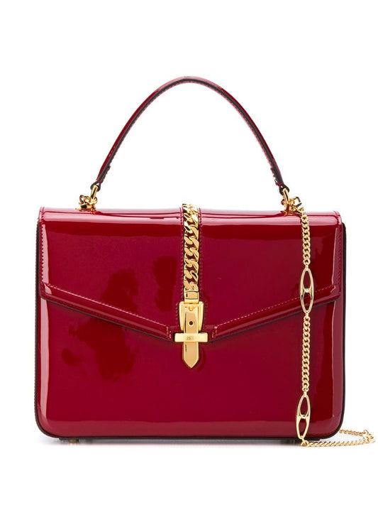 Gucci - Sylvie 1969 top handle bag - women - Calf Leather - One Size - Red