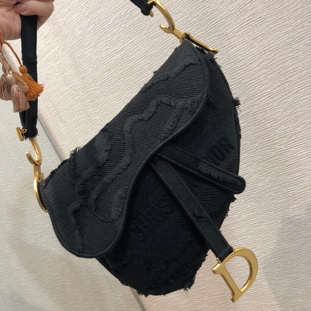 Top Quality Saddle Bag Black For Women 10in/26cm CD