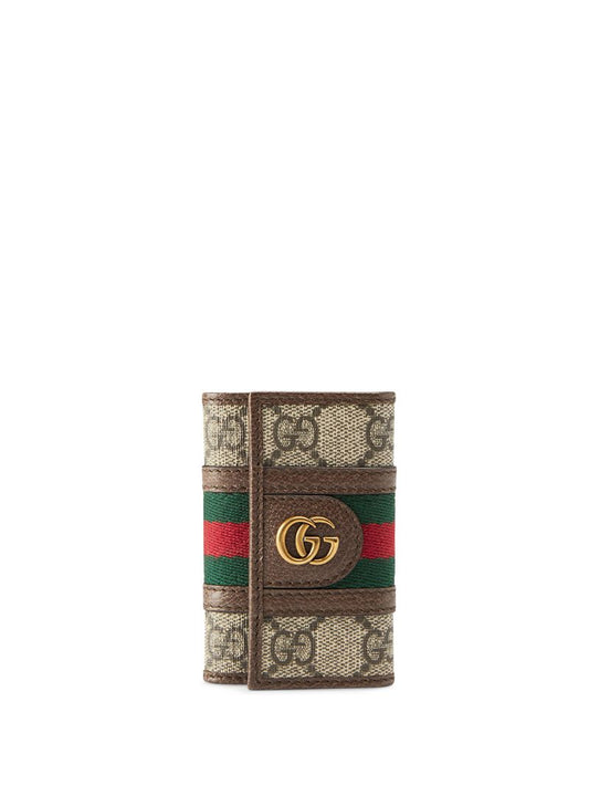 Gucci - Ophidia GG keychain - men - Leather/Canvas/metal - One Size - NEUTRALS
