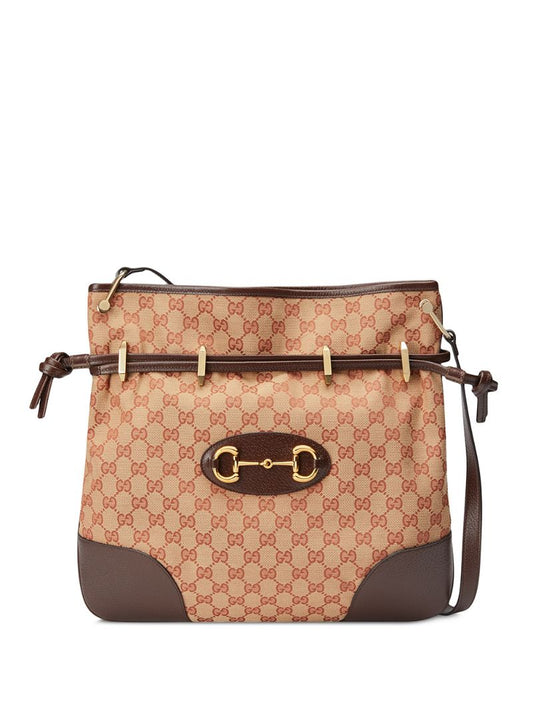 Gucci - Gucci 1955 Horsebit messenger bag - women - Cotton/Leather/Canvas/metal - One Size - NEUTRALS