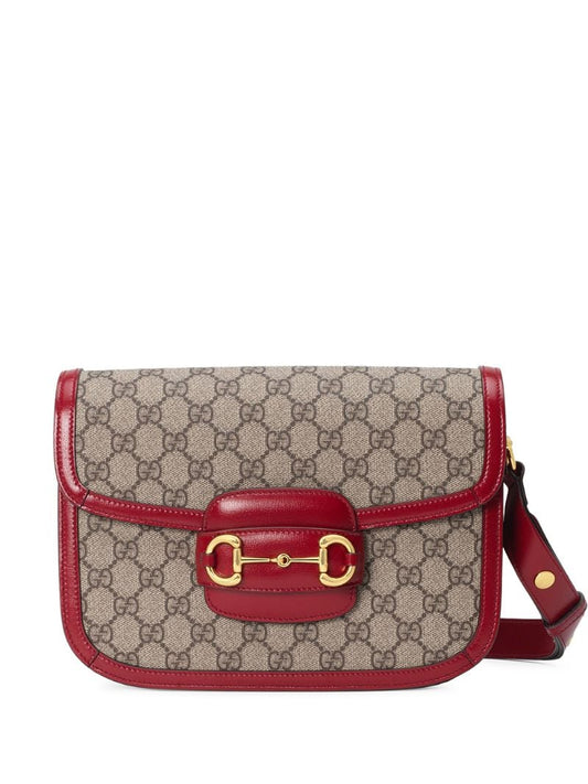 Gucci - Gucci 1955 Horsebit shoulder bag - women - Leather/Canvas/metal/Microfibre - One Size - Brown