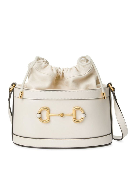 Gucci - Gucci 1955 Horsebit shoulder bag - women - Leather/metal/Microfibre - One Size - White