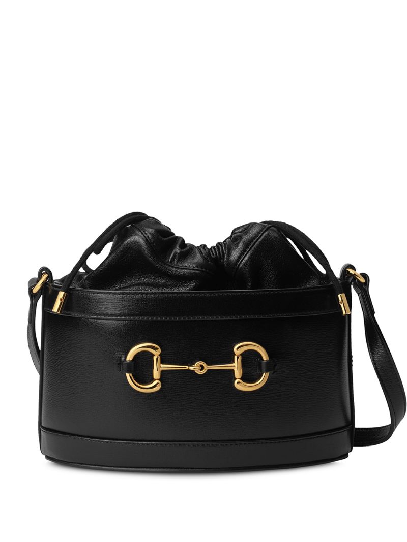 Gucci - Gucci 1955 Horsebit shoulder bag - women - Leather/metal/Microfibre - One Size - Black