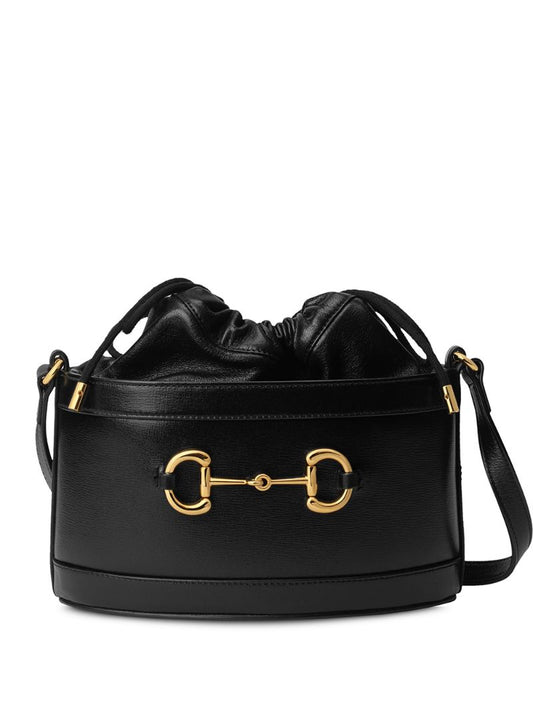 Gucci - Gucci 1955 Horsebit shoulder bag - women - Leather/metal/Microfibre - One Size - Black