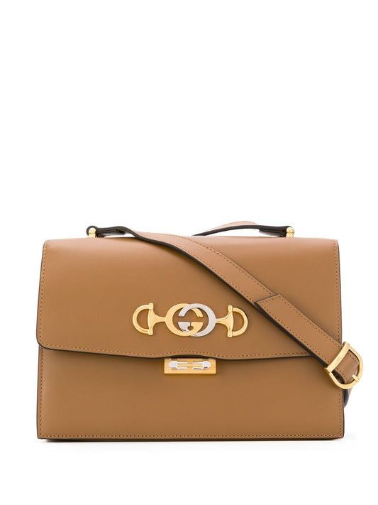 Gucci - small Zumi shoulder bag - women - Leather - One Size - Brown